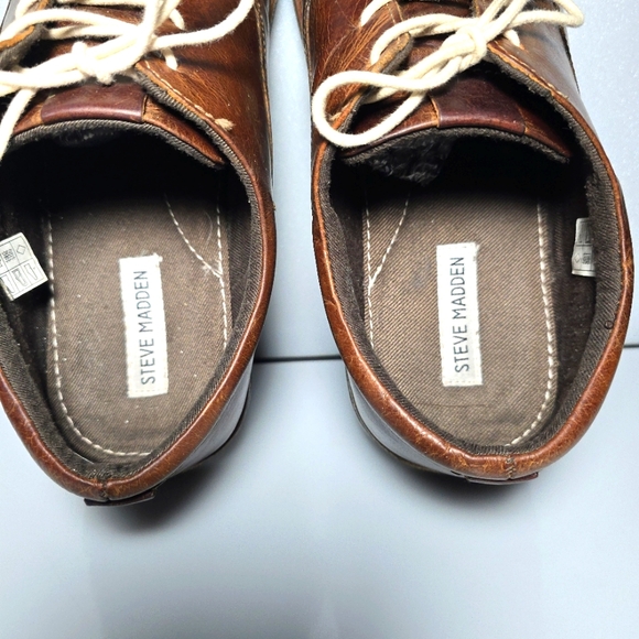 Steve Madden Brown Harpoon Oxford Wood Men's Size 12 - Picture 5 of 16